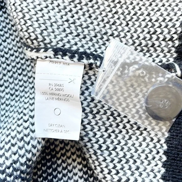 100% Merino Wool Pendleton Block Plaid  Coatigan Sweater Size Large - Picture 10 of 16